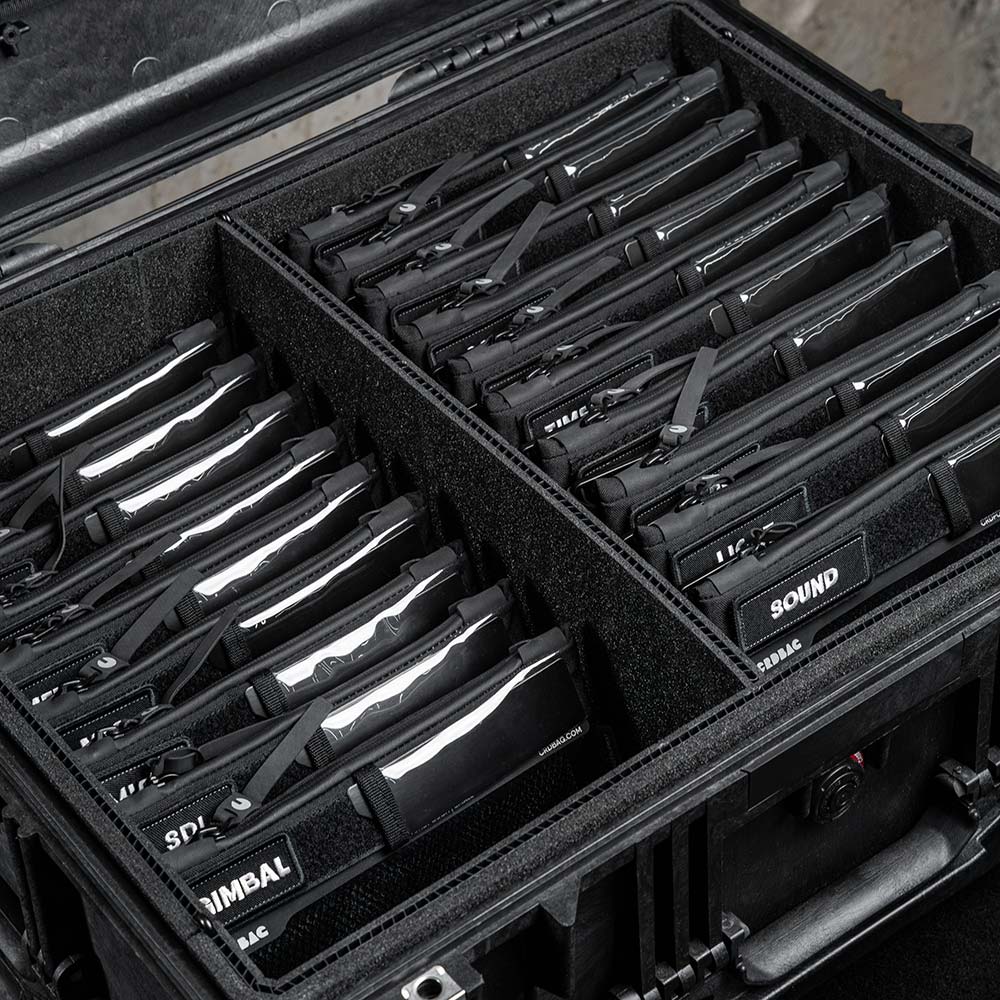 An assortmend of CRDBAG pouches within a Peli 1610 case